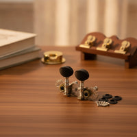 Tuning Machine Set with Screws Floral String Instrument Tuning Pegs Exposed Gear Tuner for Luthier