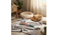 Detangles Knots Cat Deshedding Brush Removes Loose Hair Self-Cleaning Pet Comb for Cats, Dogs