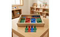 Wooden Math Toy with Tray Educational Hands-on Math Set Hands-on Counting Number Pieces for Young Children, Playroom