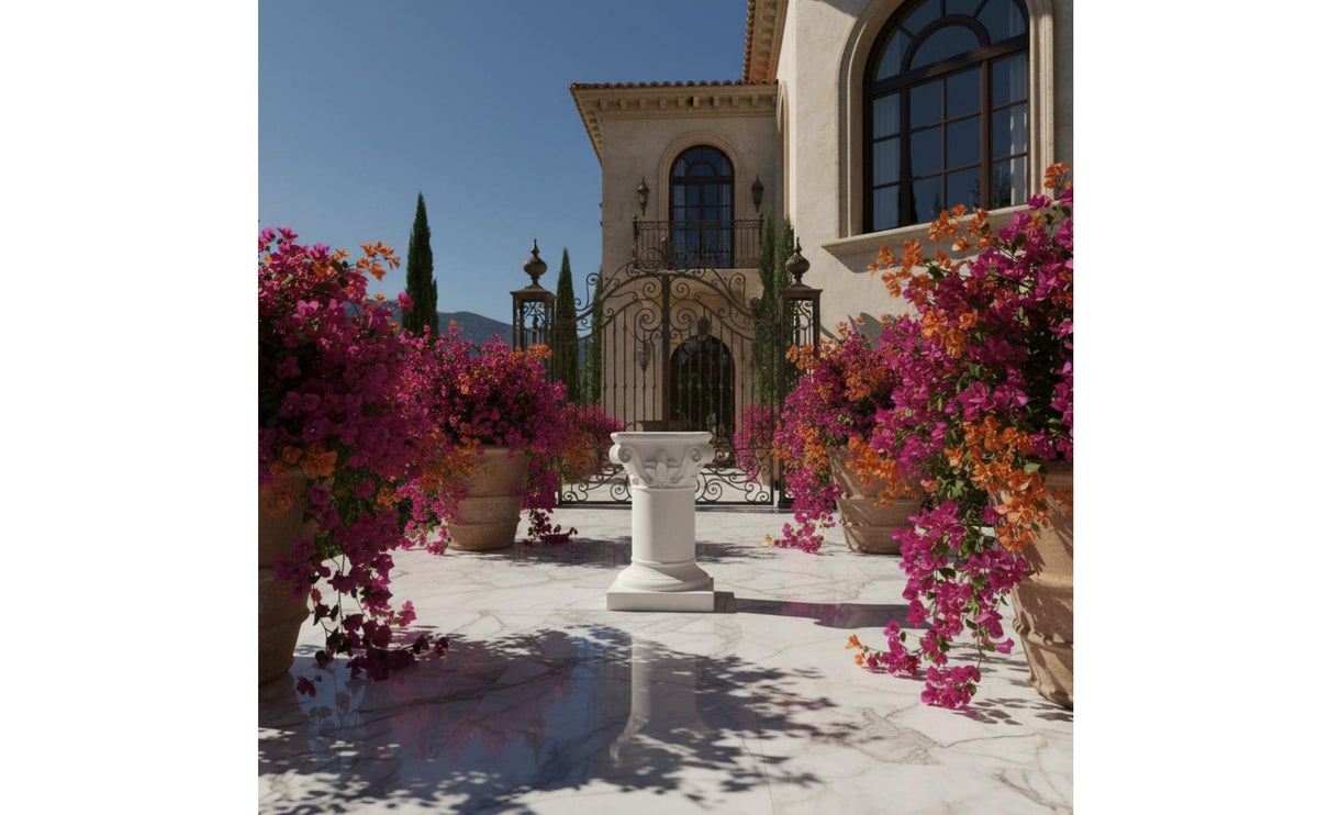 Roman Column Pedestal European Style Decorative Column Statue Base Weather Resistant Greek Pillar Plant Stand for Outdoor, Balcony, Wedding