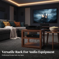 Solid Wood Audio Stand Heavy Duty Power Amplifier Shelf Mortise and Tenon Joint High-Fidelity Equipment Cabinet for High-Fidelity Enthusiasts
