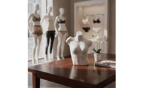 Female Torso Mannequin Glossy Mannequin Torso with Stand Armless for Fashion Showroom