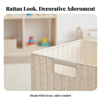 Stackable kids' Bin with Lid Sturdy Construction foldable Toy Chest for Girls