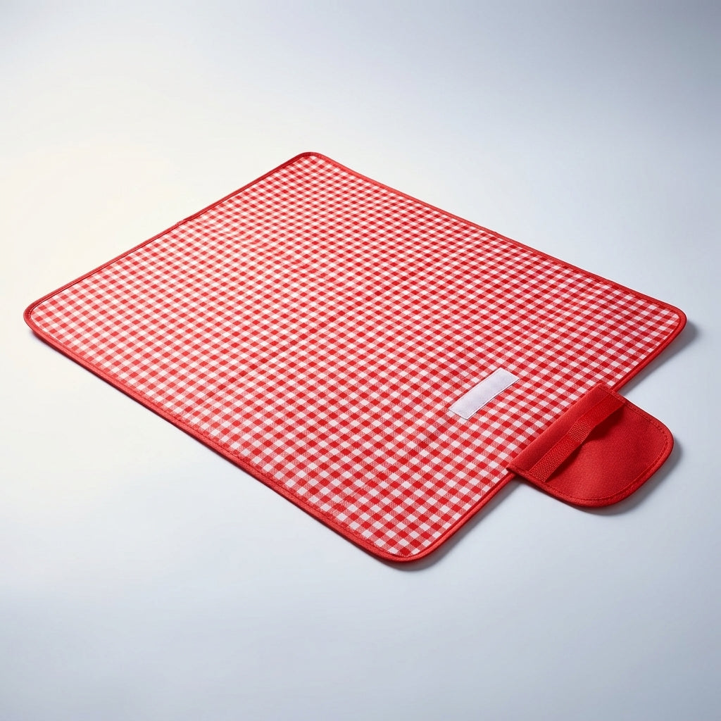 Picnic Blanket and Waterproof Camping Mat for Family Outings, Oxford Cloth Outdoor Mat with Velcro Flap, Sandproof Beach Blanket, Beach Mat