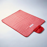 Picnic Blanket and Waterproof Camping Mat for Family Outings, Oxford Cloth Outdoor Mat with Velcro Flap, Sandproof Beach Blanket, Beach Mat