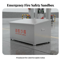 Fire Fighting Sandbox Thickened Steel Plate Flood Control Sand Container Large Capacity Emergency Sand Bin for Miners, Warehouses, Laboratories