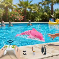 Remote Control Dolphin Boat Reusable Remote Control Animal Boat Realistic Design RC Dolphin for Bathtub