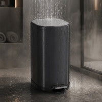 Pedal-Operated Stainless Steel Dual-Bin Kitchen Waste Bin with Soft-Close Lid for Living Room