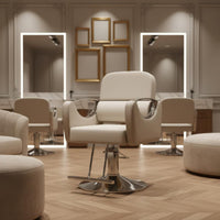 Hydraulic Salon Chair Heavy-Duty Base Swivel Barber Chair Ergonomic Design for Hair Stylists, Barbers, Beauty Parlor