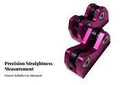 2 Pieces High Precision Measurement Aluminum Cue Straightener Tool Effortless Rolling Bearings Pool Cue Straightness Checker Double-Wheel