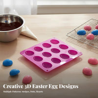 Easter Egg Form Easter Theme Bakeware Easy Release Silic Individual Chocolate Form for Home Chefs, DIY Enthusiasts
