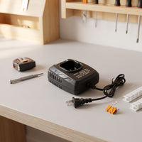 Battery Charger with Power Cord Compact Charger with A and C Cable Charging Dock Upright Charging Cradle Universal Voltage