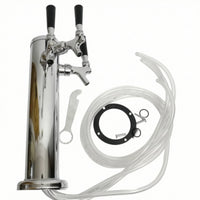Three Faucet Dispense Draft Column Long-Lasting Beer Draft Column with Three Faucets Heavy Duty Easy to Install for Homebrewers