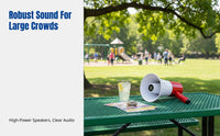 Rechargeable Handheld Megaphone Speaker, Recording, Multi-Mode, Outdoor Loudspeaker for Gatherings