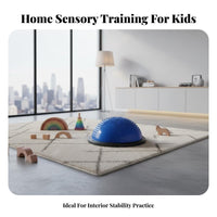 Sensory Training Half Balance Ball Multi-Functional Half Exercise Ball Non-Slip Wobble Balance Coach Portable Design for Children, Toddlers, Adults