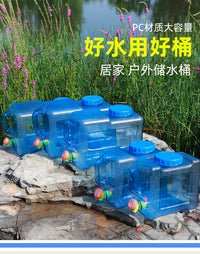 20L PC Food-Grade Water Storage Bucket with Faucet for Outdoor and Car Use