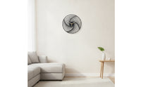 Metal Wall Clock Black Clock with Openwork Frame Modern for Homeowners, Entryway