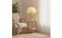 Decorative Rose Table Lamp Warm Light Rose Lamp Floral Gold-Tone for Bedside, Bedroom, Living Room
