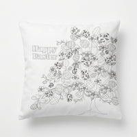 Happy Easter Eggs Pillowcase Pillow Cover for Family Fun Activity Easter, DIY Coloring Blank Pillowcase Creative Gift for Kids, Parents, Holiday Decor