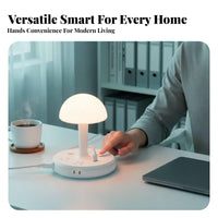 Power Strip Lamp Multi-Functional Vocal Control Smart Adjustable Brightness Bedside Lamp USB Hub for Office Workers, Teens, Bedroom, Study Room