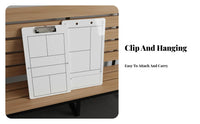 Portable Sports Playbook Board Lightweight Dry Erase Tactic Board Sturdy Clip for Coaches