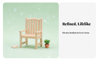 Photography Prop 1:12 Scale Wooden Bench DIY Paintable Miniature Wooden Bench Realistic Feature 1:12 Scale Furniture Artisan-Made for Crafters, Dioramas, Model Scenes, Craft Projects