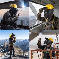 Welding Helmet with Safety Hard Hat for High-Altitude Arc Welding, Full Face Lightweight