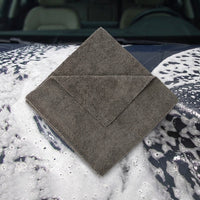 Thick Microfiber Cloth and Car Drying Towel, 40cm x 40cm Microfibre Cloth for Detailing, Six-Weft Weave Serged Border for Glass and Polish