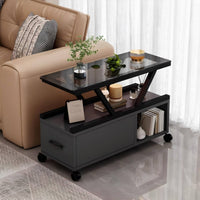 Space-Saving Rolling C-Table With Storage Shelf Wheeled C-Table Modern design Living Room Furniture Multi-Functional for Apartment Dwellers, Homeowners, Remote Workers, Next to Sofa, Small Spaces, Bedroom, Home Office