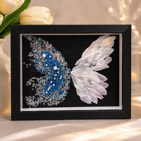 Butterfly Motif Frame, Box Frame, 8x10, Black Box Frame, 3D Butterfly Frame, MDF, 3D Photo Frame, Tabletop Use