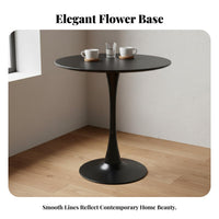 Space-Saving Minimalist Round Coffee Table Easy to Clean Round Pedestal Table Stable Structure Home Furniture Strong Load-Bearing for Apartment Dwellers, Business Owners, Living Room, Eatery, Reception Area, Office