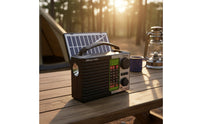 Portable Handle AM Frequency Modulation SW Radio Supports TF Card & USB Solar Powered Radio Long Standby for Camping, Outdoor