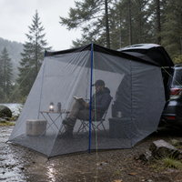 SUV Car Tail Tent with Mosquito Net, 270-Degree Surround, Sun and Rain Protection
