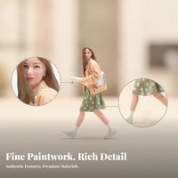 Female Figurine Painted Details Collectible Display Prop Shoulder Bag Model Decoration for Diorama