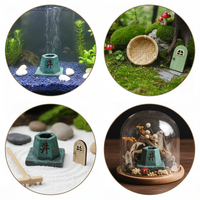 Miniature Resin Farmhouse Decor for Micro Landscape & Succulent Planters