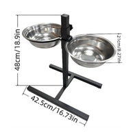 Stable Base Stainless Steel Dog Bowl Set Sturdy Elevated Pet Bowl Set Easy to Clean Raised Pet Feeder Rust-Resistant