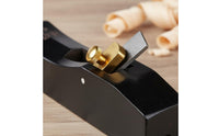 Hardwood Body Ebony Chamfer Plane Brass Blade Cover Mini Corner Rounding Plane Adjustable Depth Hand Chamfering Planer Precision Angle Control for Woodworkers, Carpenters, Wood Finishing, Workshop
