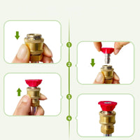 High-Pressure Washer Attachment with Interchangeable Nozzles Garden Hose Nozzle Cleaning Attachment Metal Cleaning Tool