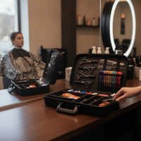 Hairstyling Tool Case Hard-Sided Tool Storage Bag with Dividers Multi-Compartment with Dividers for Barbers