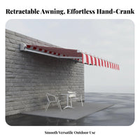 Retractable Awning Sturdy Aluminum Frame Retractable Patio Awning Sun Protection Manual Patio for Shopkeepers, Storefront, Doorway, Backyard