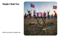 Portable Folding Stool Aluminum Alloy Frame Portable Camping Stool Quick Setup Foldable Compact Seat for Music Festival Goers, Hikers, Queuing