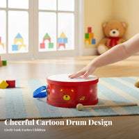 Includes Drumsticks and Strap Double-Sided marching Drum Develops Rhythm child's Marching Drum genuineistic Design Musical Toy Moderate Volume for Preschoolers, Beginner Musicians, Music Educators, Kindergarten, Early Education, Home Play, play area