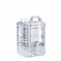 Water Container with Tube Wide-Mouth Square Water Container Rigid for Campers