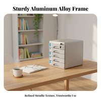 Letter Size Compatible Locking Desktop document Organizer Lockable Design Document Storage Space-Saving Drawer Unit sturdy Construction for Professionals, Students, Homeowners, Desk, Workspace, Study Room