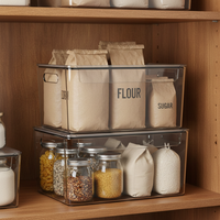 Japanese Transparent Acrylic Storage Box with Lid for Snacks, Kitchen, and Desktop Organization