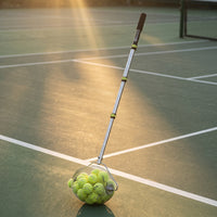 Tennis Ball Picker with Wire Basket Adjustable Tennis Ball Collector Comfortable Grip for Training