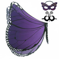 Includes Accessories flutterer Shawl with face covering lively hues flutterer Shawl Set universal size Fairy appendages Lightweight material for children, Girls, young children, Stage Performances, Halloween, Birthday Parties, Music event