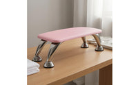 Microfiber Leather Pedicure Hand Rest Cushion Non-Slip Manicure Hand Rest Stainless Steel Legs Beauty Tool Padded Top