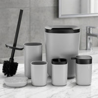 6 Pieces Bathroom Accessory Set Matte-Finish Soap Dispenser Minimalist