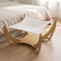 Cat Hammock Gentle Feline Hammock with Wooden Frame Supportive for Cats, Kittens